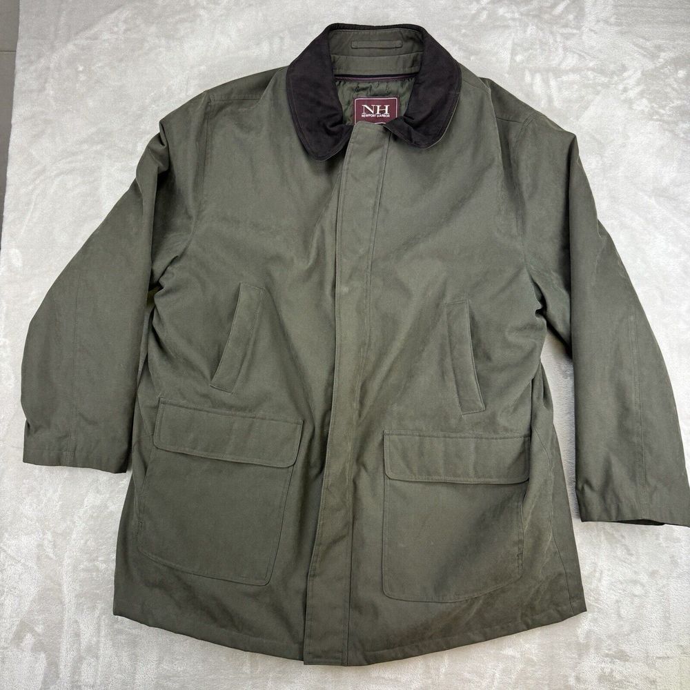 Newport Harbor Men's 2XL Chore Jacket Army Green Barn Canvas Ranch Zip Out Liner - Picture 2 of 9